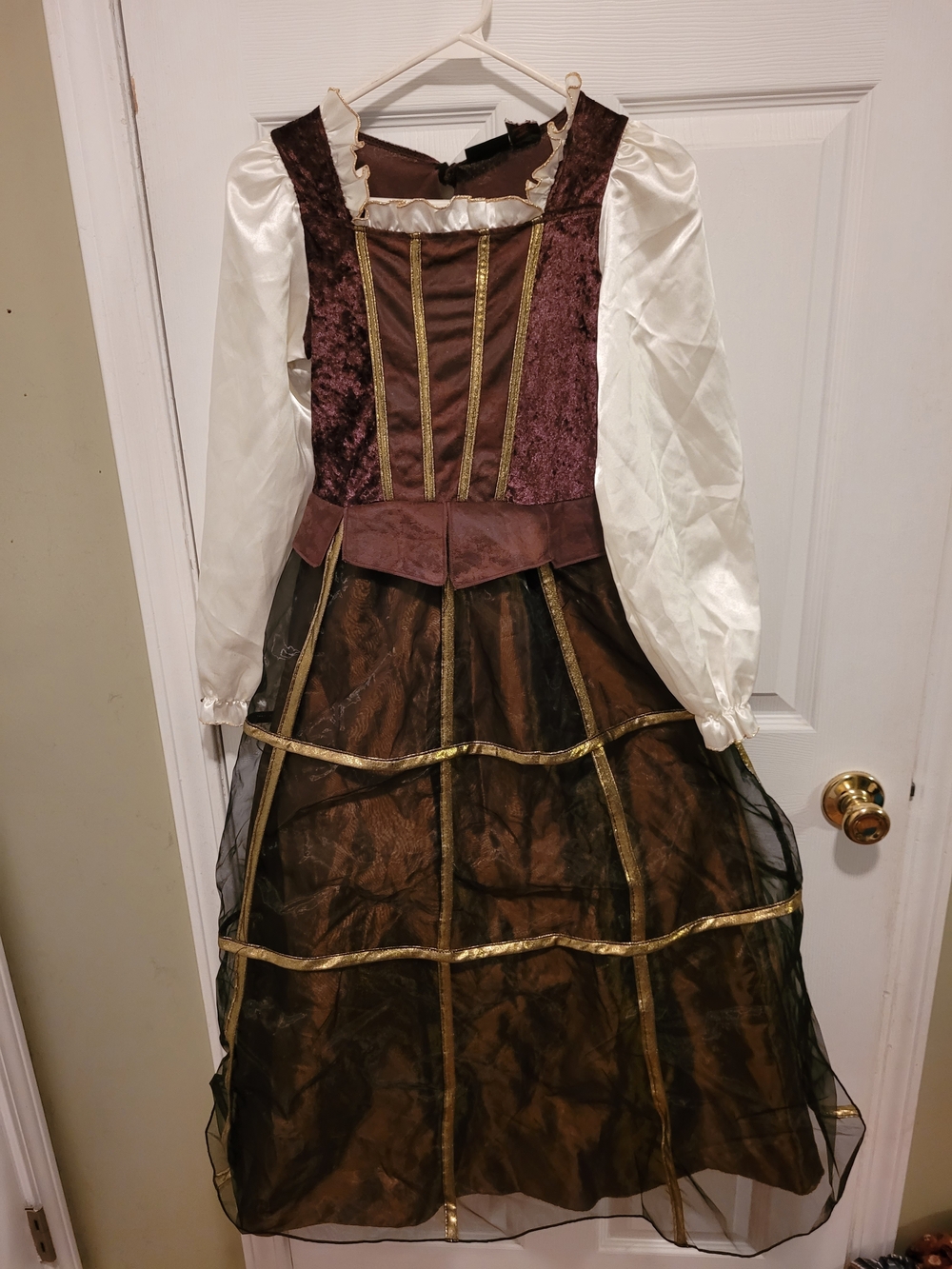 Girls' Brown and Cream Renaissance Princess Costume